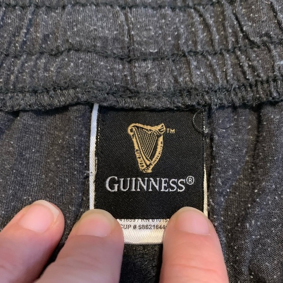 GUINNESS XL/EG Dark Gray Speckled Logo Cropped Jogger Sweatpants 2020 - Picture 3 of 6